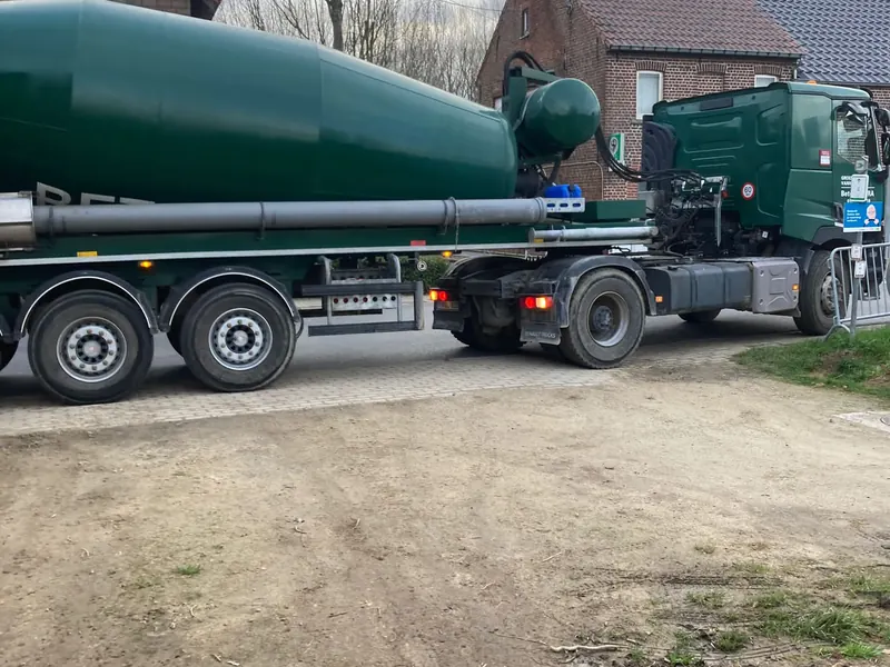 betonmixer op de werf