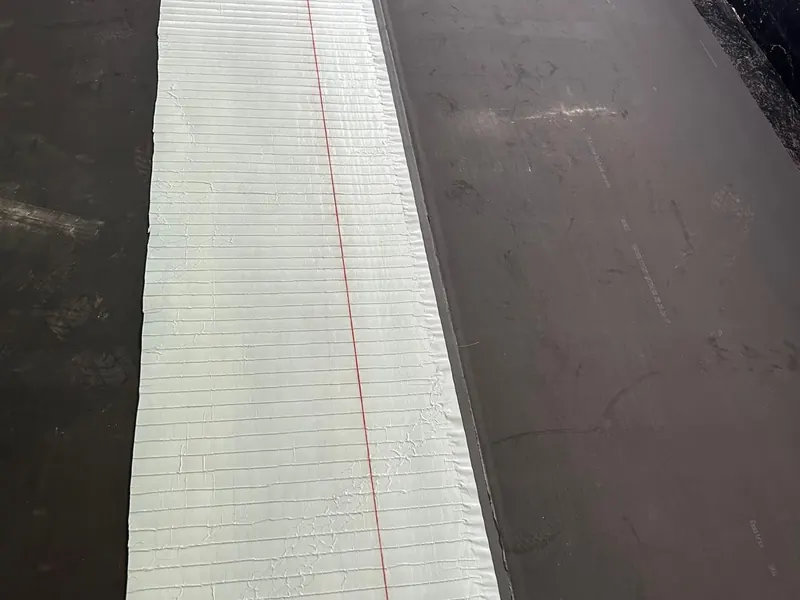 EPDM uitrollen, naad, detail