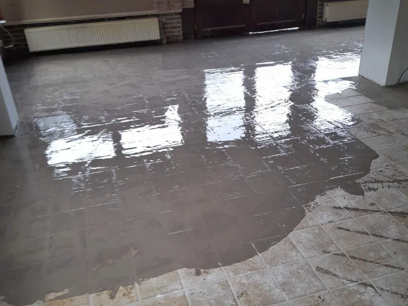 nieuwe chape gestort