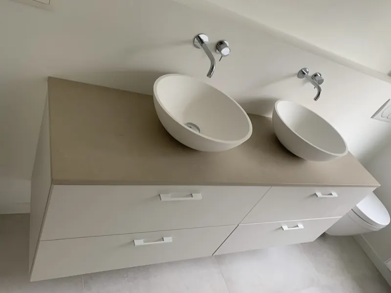 badkamer met dubbele waskom