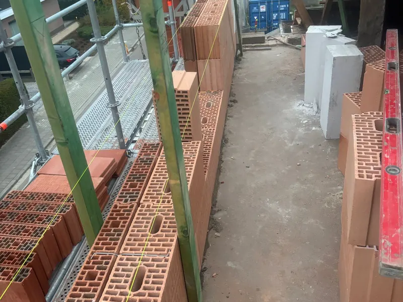nieuw metselwerk in snelbouw